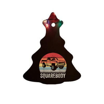 Vintage Retro Classic Square Body Squarebody Truck Ceramic Tree Ornament