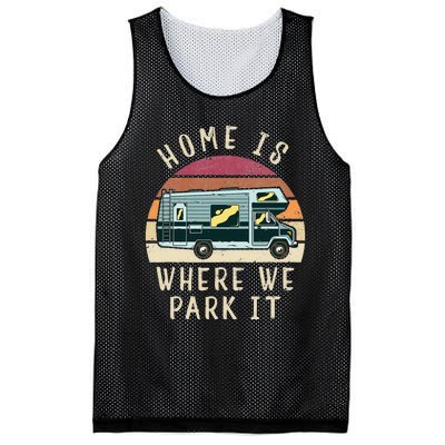 Vintage Retro Camping Transit Van Mesh Reversible Basketball Jersey Tank