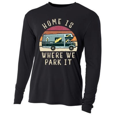 Vintage Retro Camping Transit Van Cooling Performance Long Sleeve Crew