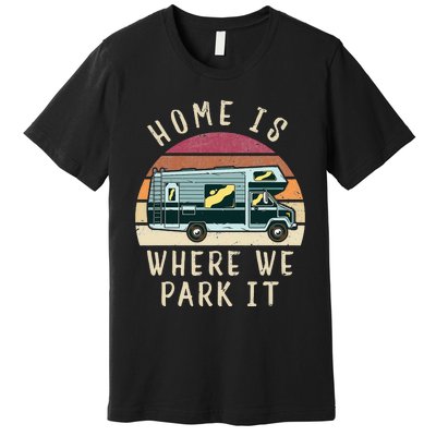 Vintage Retro Camping Transit Van Premium T-Shirt