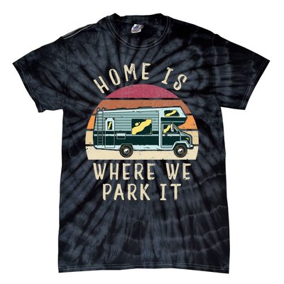 Vintage Retro Camping Transit Van Tie-Dye T-Shirt