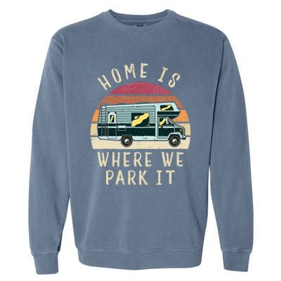 Vintage Retro Camping Transit Van Garment-Dyed Sweatshirt