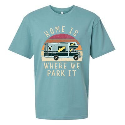 Vintage Retro Camping Transit Van Sueded Cloud Jersey T-Shirt