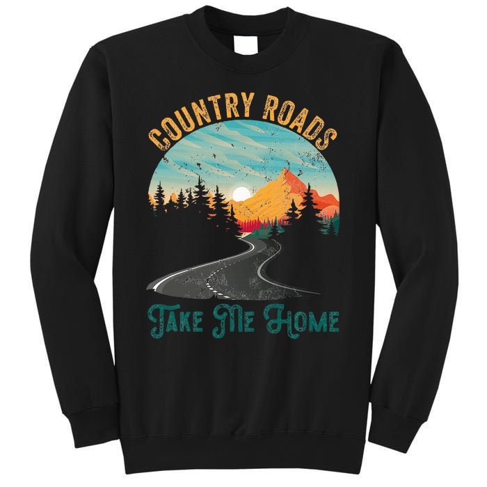 Vintage Retro Country Roads Take Me My Home Sweatshirt