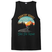 Vintage Retro Country Roads Take Me My Home PosiCharge Competitor Tank