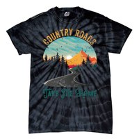 Vintage Retro Country Roads Take Me My Home Tie-Dye T-Shirt