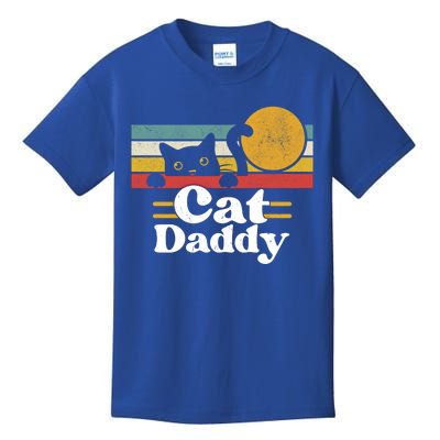 Vintage Retro Cat Daddy 80s 90s Style Cat Retro Awesome Cat Gift Kids T-Shirt