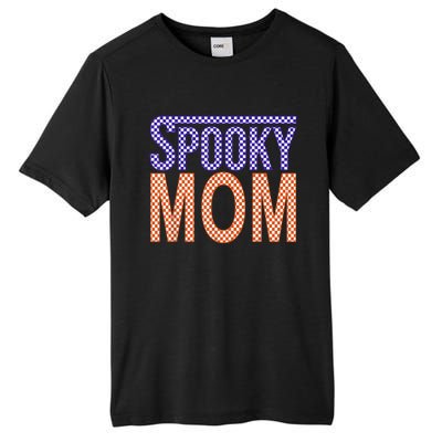 Vintage Retro Checked Ghost Boo Stay Spooky Mom Halloween Tall Fusion ChromaSoft Performance T-Shirt