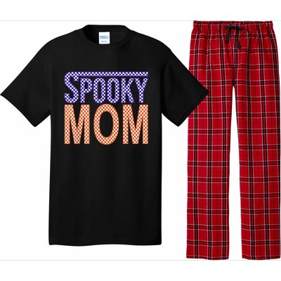 Vintage Retro Checked Ghost Boo Stay Spooky Mom Halloween Pajama Set