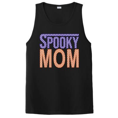 Vintage Retro Checked Ghost Boo Stay Spooky Mom Halloween PosiCharge Competitor Tank