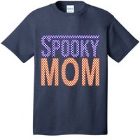 Vintage Retro Checked Ghost Boo Stay Spooky Mom Halloween T-Shirt