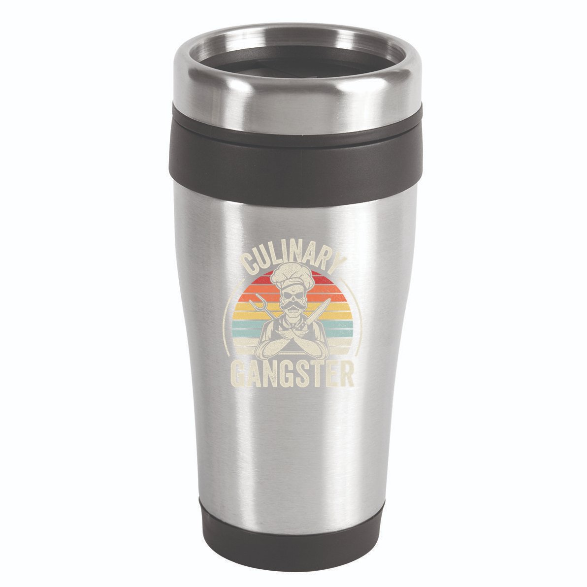 Vintage Retro Culinary Gangster Cooking Chef Bbq Cool Gift 16oz Travel Tumbler