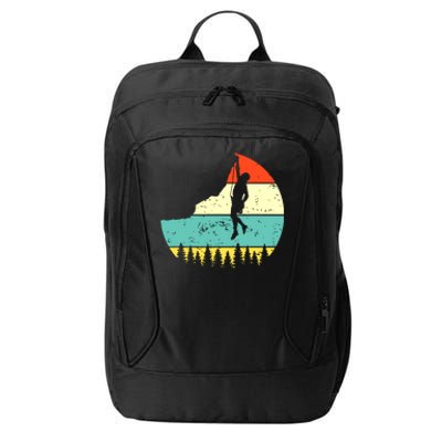 Vintage Rock Climbing Mountain Climber City Backpack