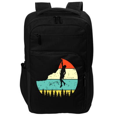 Vintage Rock Climbing Mountain Climber Impact Tech Backpack