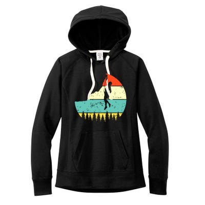 Vintage Rock Climbing Mountain Climber Women's Fleece Hoodie