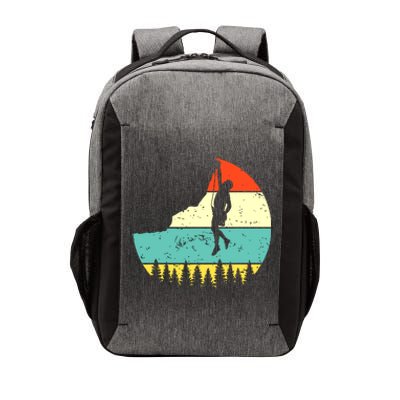 Vintage Rock Climbing Mountain Climber Vector Backpack