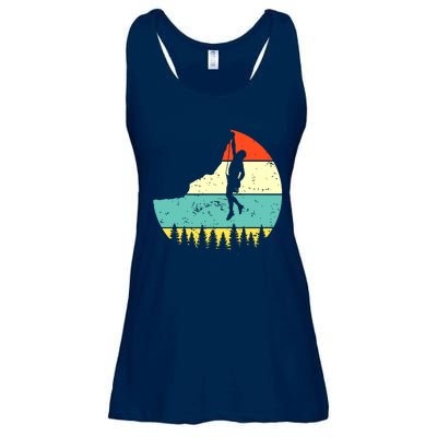 Vintage Rock Climbing Mountain Climber Ladies Essential Flowy Tank