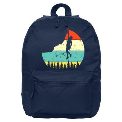 Vintage Rock Climbing Mountain Climber 16 in Basic Backpack