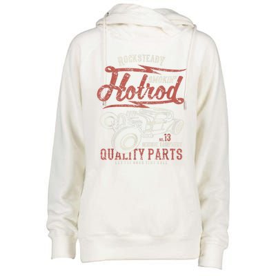 Vintage Rockabilly Classic Muscle Car Show Hotrod Ratrod Shirt Womens Funnel Neck Pullover Hood