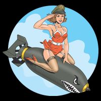 Vintage Retro Comic Style Sexy Woman Riding A Bomb 7-Panel Snapback Hat