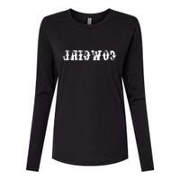 Vintage Reverse Cowgirl Classic Womens Cotton Relaxed Long Sleeve T-Shirt