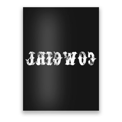 Vintage Reverse Cowgirl Classic Poster