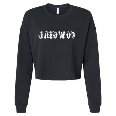 Vintage Reverse Cowgirl Classic Cropped Pullover Crew