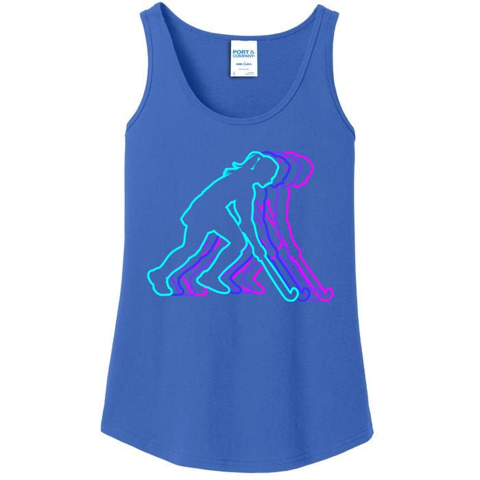 Vintage Retro Classic Field Hockey Player Gift Ladies Essential Tank