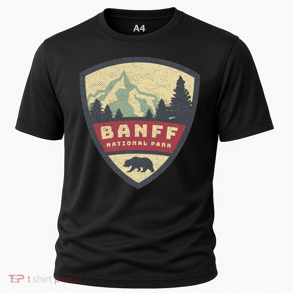 Vintage Retro Canadian Banff National Park Rustic Souvenirs Performance Shirt