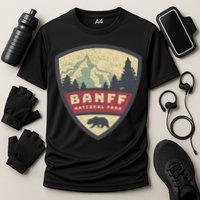 Vintage Retro Canadian Banff National Park Rustic Souvenirs Performance Shirt