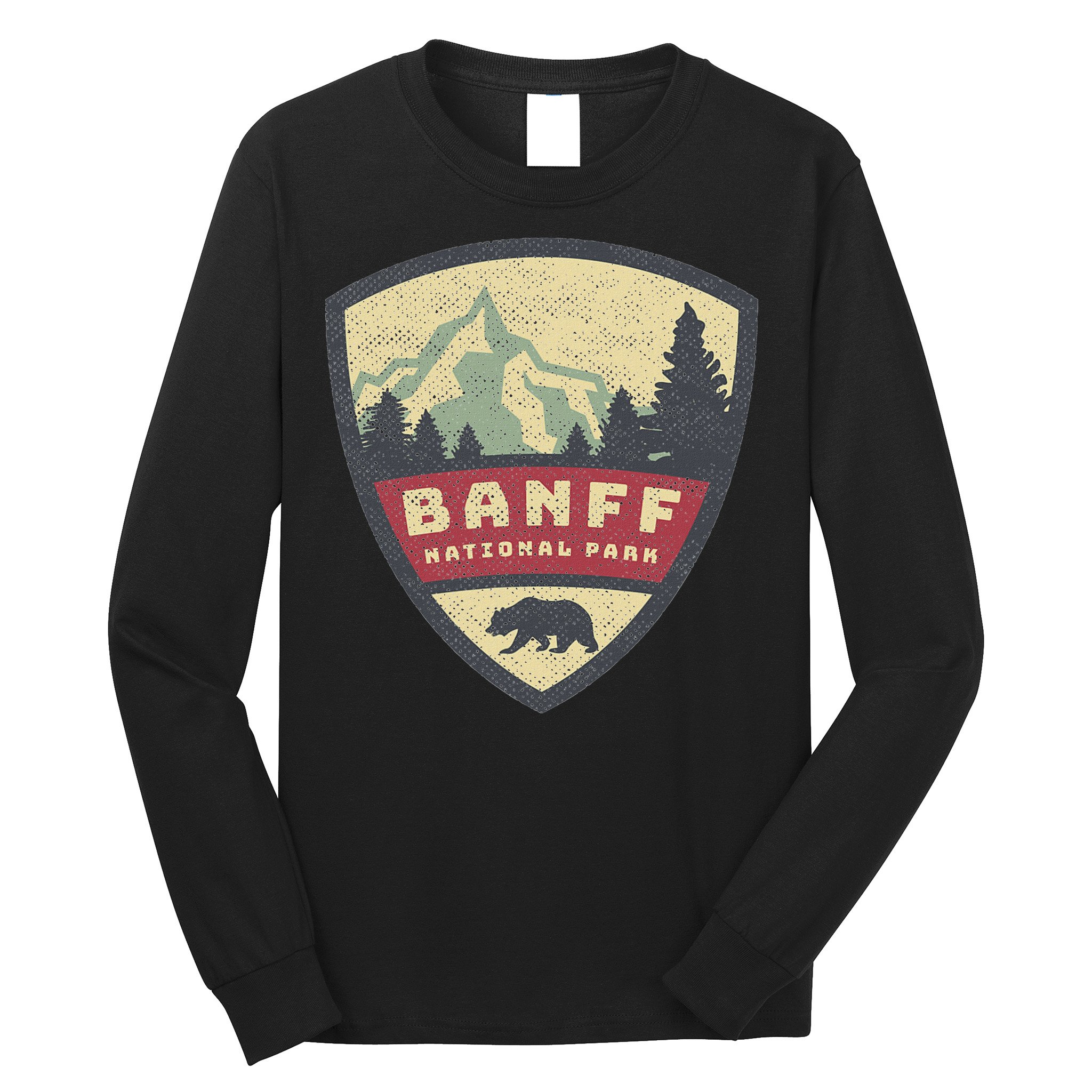 Vintage Retro Canadian Banff National Park Rustic Souvenirs Long Sleeve Shirt