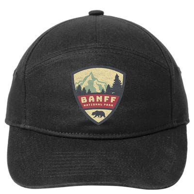 Vintage Retro Canadian Banff National Park Rustic Souvenirs 7-Panel Snapback Hat