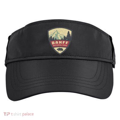 Vintage Retro Canadian Banff National Park Rustic Souvenirs Adult Drive Performance Visor