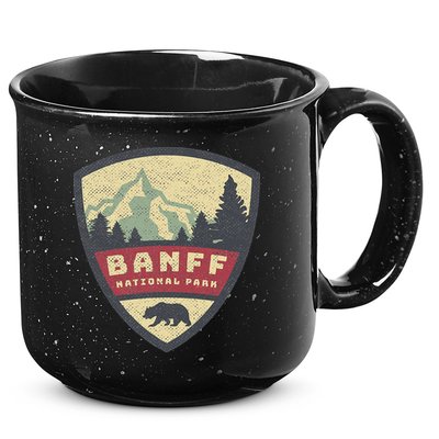 Vintage Retro Canadian Banff National Park Rustic Souvenirs 15oz Campfire Ceramic Mug