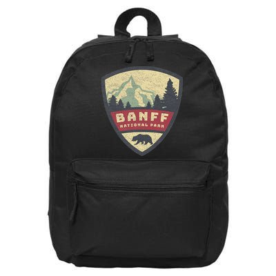Vintage Retro Canadian Banff National Park Rustic Souvenirs 16 in Basic Backpack