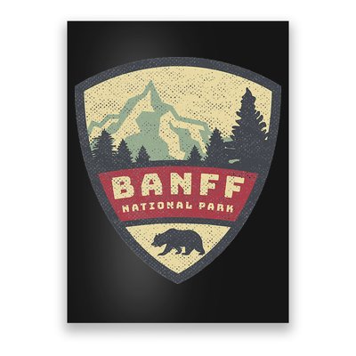 Vintage Retro Canadian Banff National Park Rustic Souvenirs Poster