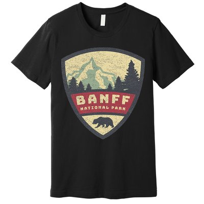 Vintage Retro Canadian Banff National Park Rustic Souvenirs Premium T-Shirt