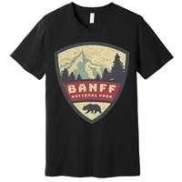 Vintage Retro Canadian Banff National Park Rustic Souvenirs Premium T-Shirt