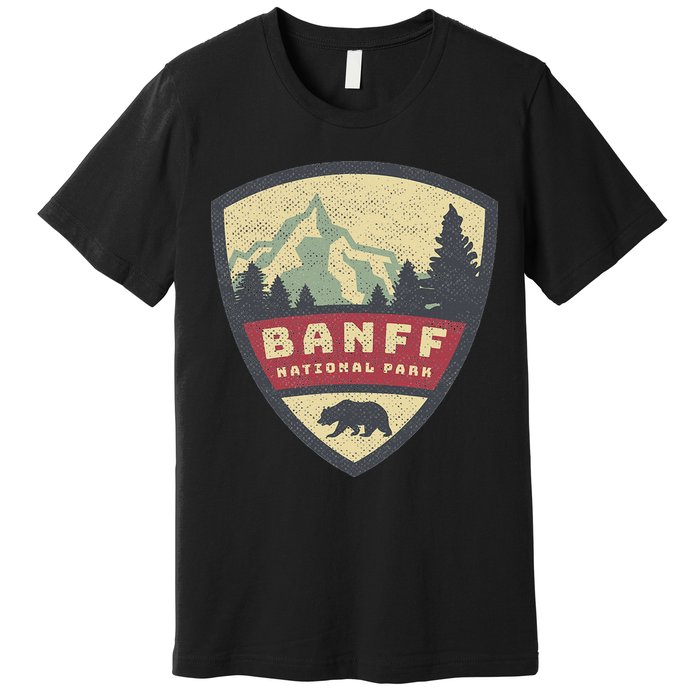 Vintage Retro Canadian Banff National Park Rustic Souvenirs Premium T-Shirt