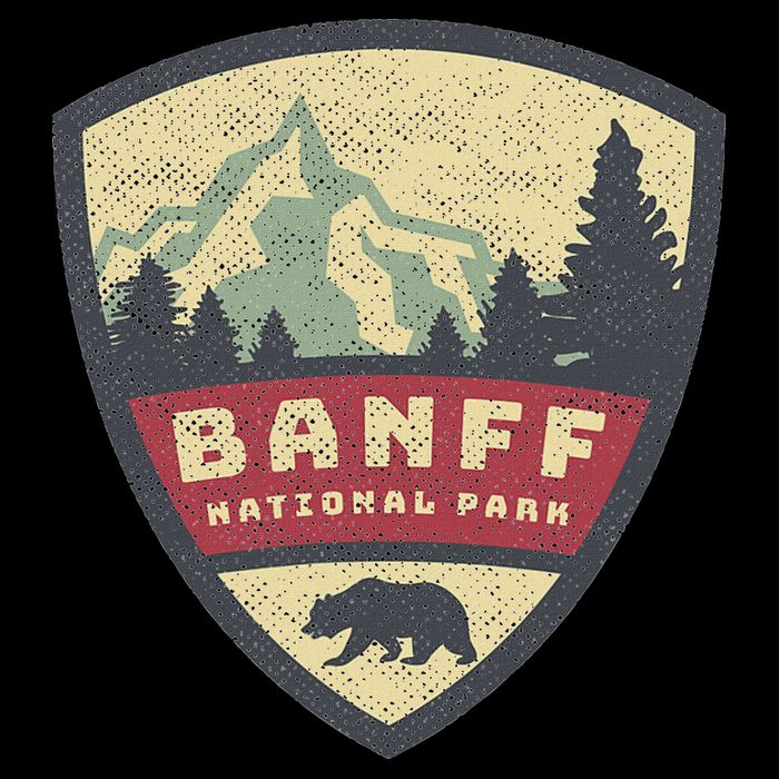 Vintage Retro Canadian Banff National Park Rustic Souvenirs Premium T-Shirt