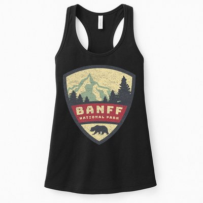 Vintage Retro Canadian Banff National Park Rustic Souvenirs Womens Tank Top