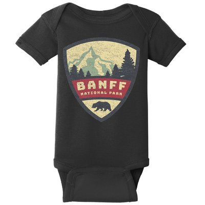 Vintage Retro Canadian Banff National Park Rustic Souvenirs Baby Bodysuit