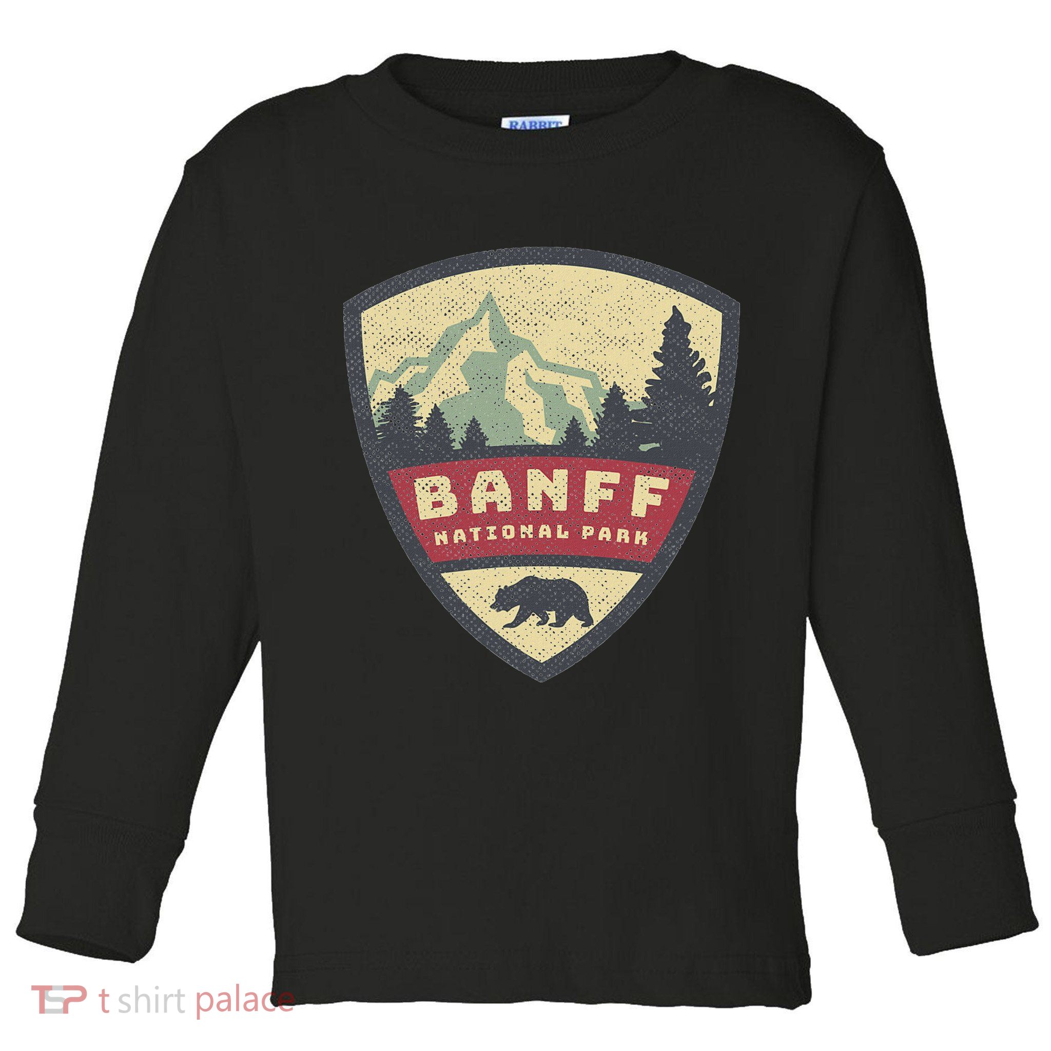 Vintage Retro Canadian Banff National Park Rustic Souvenirs Toddler Long Sleeve Shirt