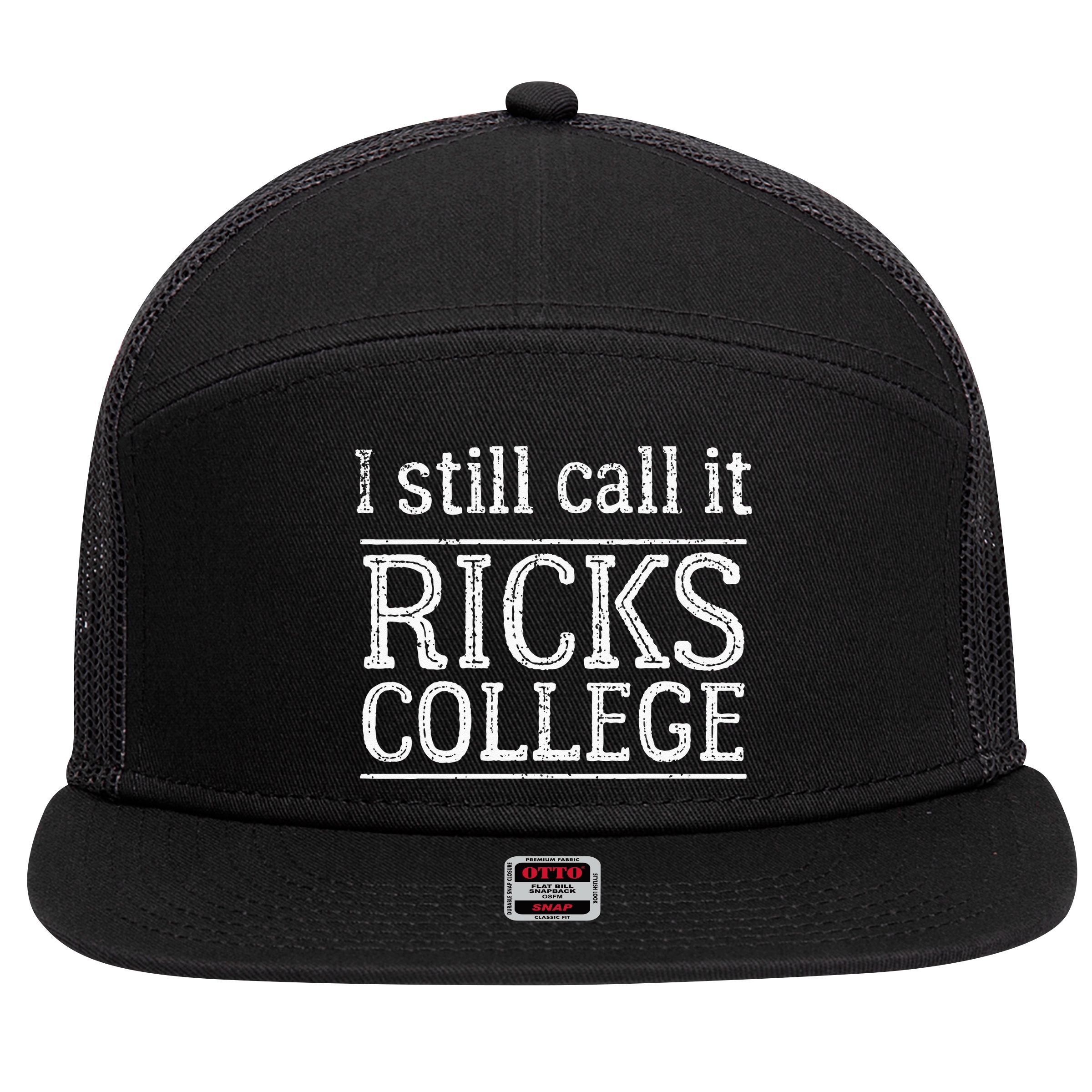Vintage Ricks College Rexburg Idaho 7 Panel Mesh Trucker Snapback Hat