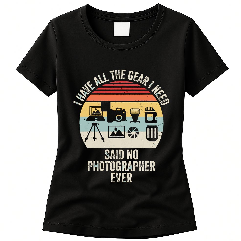 Vintage Retro Camera Photographer Photography Lover Gift Womens T-Shirt