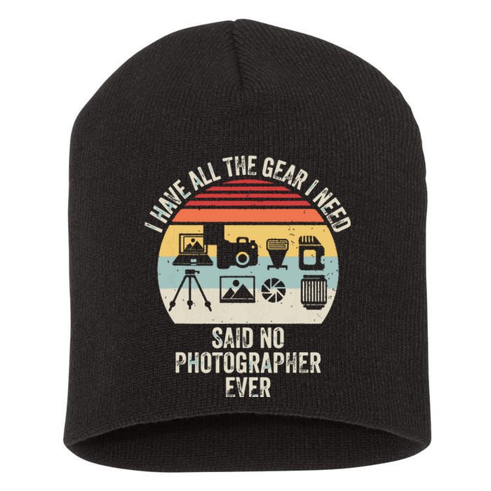 Vintage Retro Camera Photographer Photography Lover Gift Short Acrylic Beanie