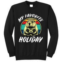 Vintage Retro Cute Groundhog Holiday Sweatshirt