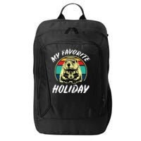 Vintage Retro Cute Groundhog Holiday City Backpack