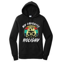 Vintage Retro Cute Groundhog Holiday Women's Pullover Hoodie