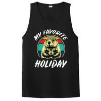 Vintage Retro Cute Groundhog Holiday PosiCharge Competitor Tank